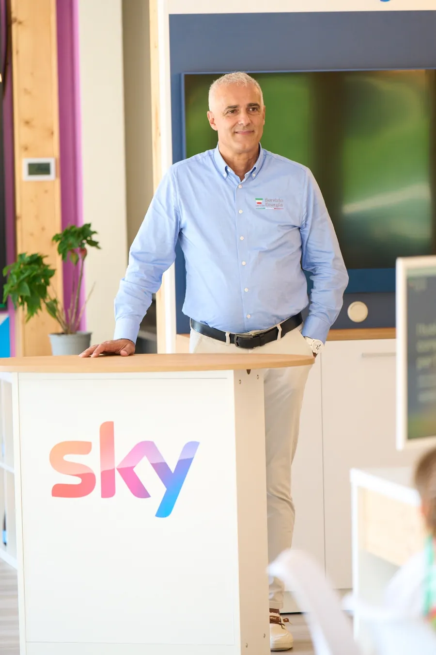 Banco Sky e telefonia nell’ufficio Servizio Energia